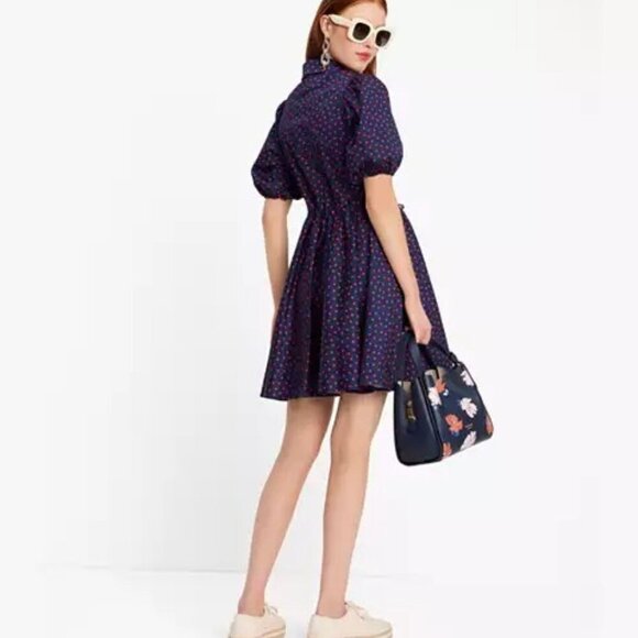 NEW KATE SPADE Spring Time Dot Millie Dress SIZE SMALL RED AND BLUE - Picture 3 of 4
